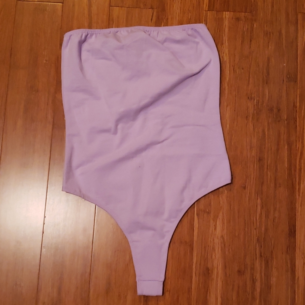 American Apparel Lilac Tube Top Bodysuit